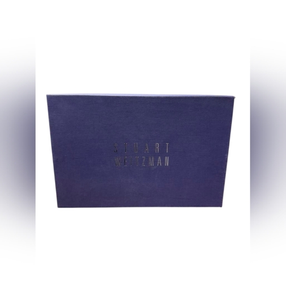 Stuart Weitzman NWT Bowright Rock Quasar Leather Metallic Grey Size 8M - Picture 10 of 10